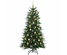 Dirbtinė Sulankstoma Kalėdų Eglutė 150 cm 150 LED Šilta balta