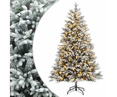 Dirbtinė Sulankstoma Kalėdų Eglutė 180 cm 300 LED Šilta balta