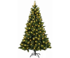 Dirbtinė Sulankstoma Kalėdų Eglutė 180 cm 300 LED Šilta balta