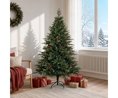 Dirbtinė Sulankstoma Kalėdų Eglutė 180 cm PVC ir metalas Žalia