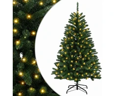 Dirbtinė Sulankstoma Kalėdų Eglutė 180 cm 300 LED Šilta balta