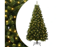 Dirbtinė Sulankstoma Kalėdų Eglutė 210 cm 400 LED Šilta balta
