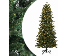 Dirbtinė Sulankstoma Kalėdų Eglutė 210 cm 300 LED Šilta balta