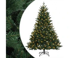 Dirbtinė Sulankstoma Kalėdų Eglutė 210 cm 300 LED Šilta balta