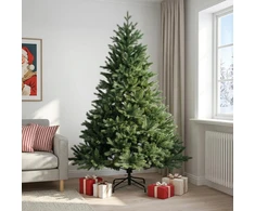 Dirbtinė Sulankstoma Kalėdų Eglutė 210 cm PVC ir metalas Žalia