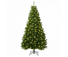 Dirbtinė Sulankstoma Kalėdų Eglutė 210 cm 400 LED Šilta balta