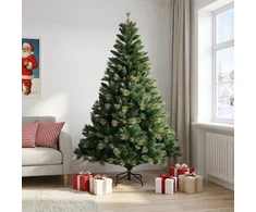 Dirbtinė Sulankstoma Kalėdų Eglutė 240 cm PVC ir metalas Žalia