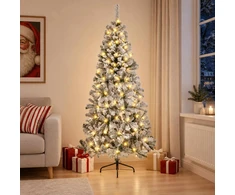 Dirbtinė Sulankstoma Kalėdų Eglutė 240 cm 300 LED Šilta balta