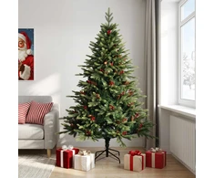 Dirbtinė Sulankstoma Kalėdų Eglutė 240 cm PVC ir metalas Žalia