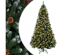 Dirbtinė Sulankstoma Kalėdų Eglutė 240 cm 300 LED Šilta balta