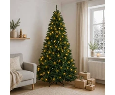 Dirbtinė Sulankstoma Kalėdų Eglutė 240 cm 600 LED Šilta balta