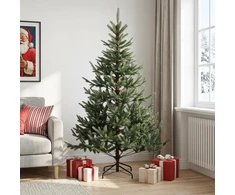 Dirbtinė Sulankstoma Kalėdų Eglutė 240 cm PVC ir metalas Žalia