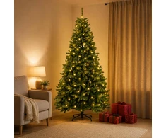 Dirbtinė Sulankstoma Kalėdų Eglutė 240 cm 600 LED Šilta balta