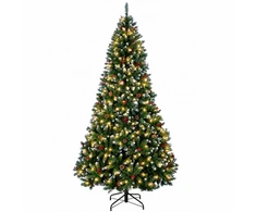 Dirbtinė Sulankstoma Kalėdų Eglutė 240 cm 300 LED Šilta balta