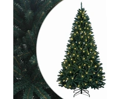 Dirbtinė tamsiai žalia Kalėdų eglutė su vyriais 300 cm 600 LED