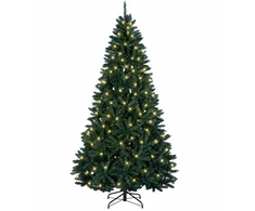 Dirbtinė tamsiai žalia Kalėdų eglutė su vyriais 300 cm 600 LED