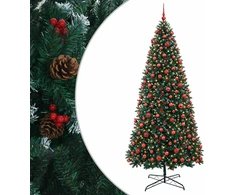 Dirbtinė lankstoma Kalėdų eglutė su žaisliukais 500 cm 900 LED
