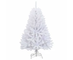 Dirbtinė Sulankstoma Kalėdų Eglutė Balta 120 cm PVC ir plienas