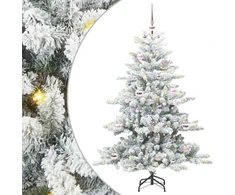 Dirbtinė Sulankstoma Kalėdų Eglutė Balta 150 cm PVC ir Plienas