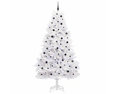 Dirbtinė Sulankstoma Kalėdų Eglutė Balta 270 cm PVC ir Plienas