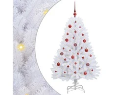 Dirbtinė Sulankstoma Kalėdų Eglutė Balta 150 cm PVC ir plienas