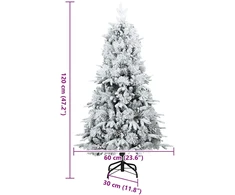 Dirbtinė Sulankstoma Kalėdų Eglutė Balta 120 cm PE ir PVC