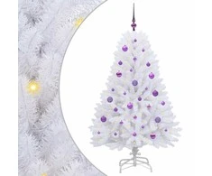 Dirbtinė Sulankstoma Kalėdų Eglutė Balta 150 cm PVC ir plienas