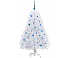 Dirbtinė Sulankstoma Kalėdų Eglutė Balta 150 cm PVC ir Plienas