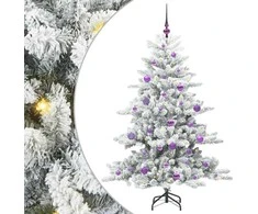 Dirbtinė Sulankstoma Kalėdų Eglutė Balta 150 cm PVC ir Plienas