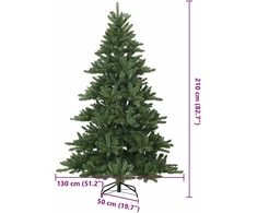Dirbtinė Sulankstoma Kalėdų Eglutė Žalia 210 cm PVC ir Plienas