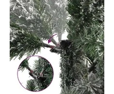 Dirbtinė Sulankstoma Kalėdų Eglutė Žalia ir balta 180 cm