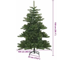 Dirbtinė Sulankstoma Kalėdų Eglutė Žalia 150 cm PVC ir Plienas