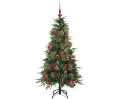 Dirbtinė Sulankstoma Kalėdų Eglutė Žalia 150 cm PE ir PVC