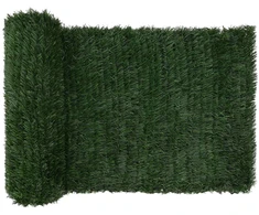 Dirbtinė tvora Tamsiai žalia 1 x 6 m PVC ir Plienas