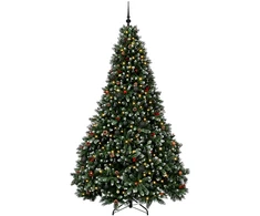 Dirbtinė žalia kalėdinė eglutė su žaisliukais 300 cm 600 LED