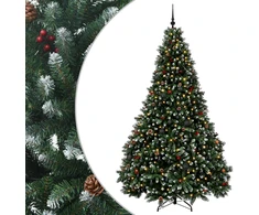 Dirbtinė žalia kalėdinė eglutė su žaisliukais 300 cm 600 LED