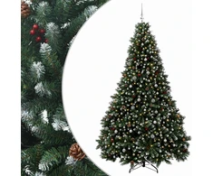 Dirbtinė žalia Kalėdų eglutė su žaisliukais 270 cm 300 LED