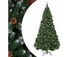 Dirbtinė žalia Kalėdų eglutė su žaisliukais 180 cm 300 LED