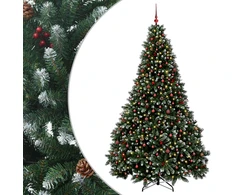 Dirbtinė žalia Kalėdų eglutė su žaisliukais 300 cm 600 LED