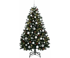Dirbtinė žalia Kalėdų eglutė su žaisliuku 150 cm 150 LED