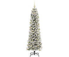Dirbtinė Kalėdų eglutė Balta 210 cm PVC ir Metalas ir Plastikas