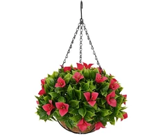 Dirbtinės gėlės Rožinė 33 x 33 x 44 cm PE ir plienas