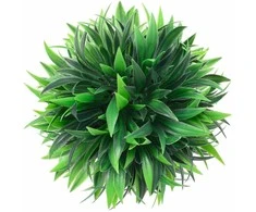Dirbtiniai buksmedžio krūmai su LED lemputėmis 4vnt. žalia 15cm