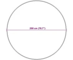 Dirbtinio avių kailio kilimas TAFALLA Smėlio Ø 200 cm