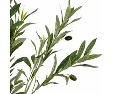 Dirbtinis alyvmedis, žalios spalvos, 120cm, 450 lapų