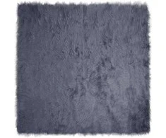 Dirbtinio avių kailio kilimas TAFALLA Antracito 160 x 160 cm