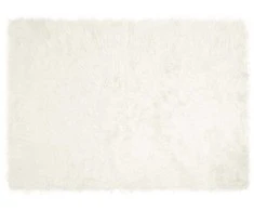 Dirbtinio avių kailio kilimas TAFALLA Balta 120 x 170 cm