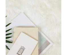 Dirbtinio avių kailio kilimas TAFALLA Balta Ø 200 cm
