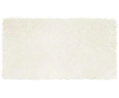 Dirbtinio avių kailio kilimas TAFALLA Balta 60 x 110 cm