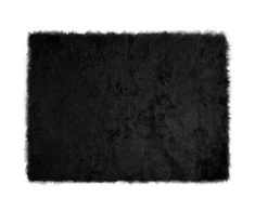 Dirbtinio avių kailio kilimas TAFALLA Juoda 160 x 230 cm